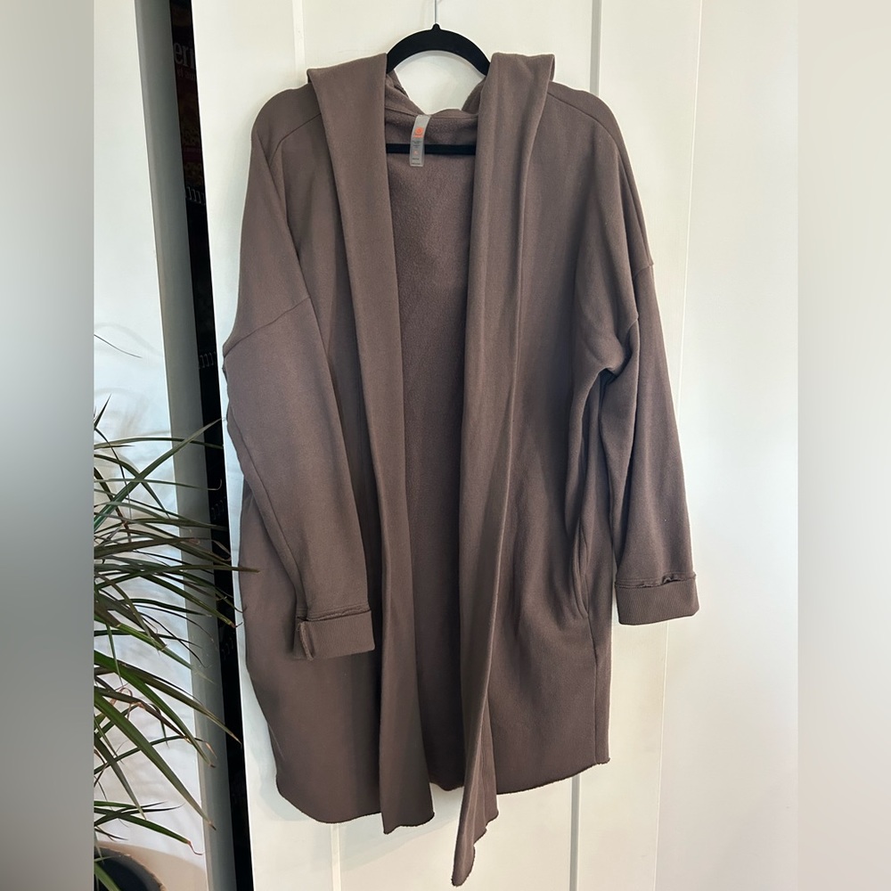 Women's Brown Open Front Cardigan